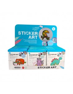 Comansi Display Sticker Art Basic 18 UnidadesÂ - Pegatinas Creativas para Ventanas Â - Manualidades Infantiles - Surtido