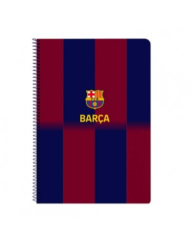 Safta F.C.Barcelona Cuaderno Espiral - Tapas Duras - 80 Hojas A4 con Cuadriculada 4X4mm - Formato Folio - 21.5x31x1cm - Color