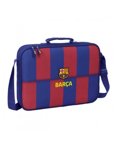 Safta F.C.Barcelona Maletin con Cremallera de 6L - Bandolera Ajustable - Asa de Mano Forrada - Fondo Semirigido Extraible -