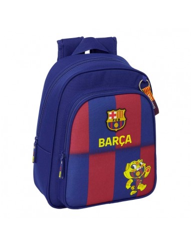 Safta F.C.Barcelona Mochila Infantil de 9L - Adaptable a Carro - 2 Compartimentos - Portabotellas - 27x33x10cm - Color Rojo y
