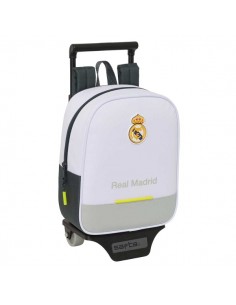 Safta Real Madrid Mochila de 6L con Carro 805 Integrado - Extraible para Lavado - Tarjeta de Identificacion Personal - Carro