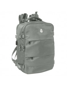 Safta Real Madrid Mochila de Viaje Cabina de 23.1L - Espacio para Portatil hasta 15.6" - USB Integrado - Zapatero con