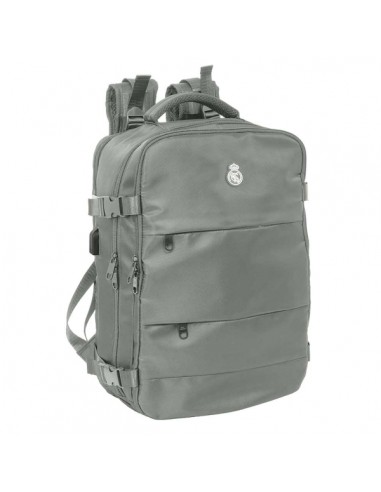 Safta Real Madrid Mochila de Viaje Cabina de 23.1L - Espacio para Portatil hasta 15.6" - USB Integrado - Zapatero con