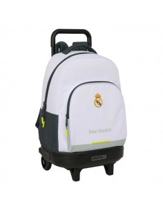 Safta Real Madrid Compact Mochila con Carro Integrado - Portabotellas - Extraible para Limpieza - Carro de PP-Acero y PVC -