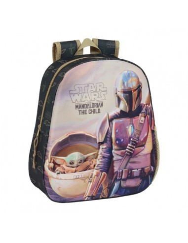 Safta The Mandalorian Mochila 3D de 8.64L - Portabotellas - Tarjeta de Identificacion Personal - Hombreras Acolchadas -
