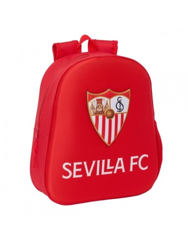 Safta Sevilla Fc Mochila 3D de 8.64L - Portabotellas - Tarjeta de Identificacion Personal - Hombreras Acolchadas - 27x33x10cm