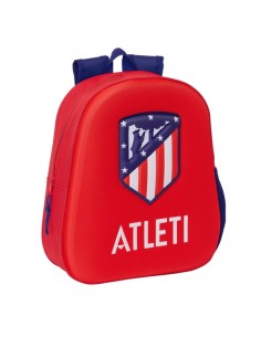 Safta Atletico de Madrid Mochila 3D de 8.64L - Portabotellas - Tarjeta de Identificacion Personal - Hombreras Acolchadas -