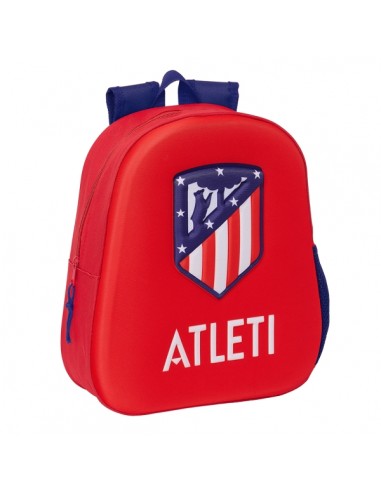 Safta Atletico de Madrid Mochila 3D de 8.64L - Portabotellas - Tarjeta de Identificacion Personal - Hombreras Acolchadas -