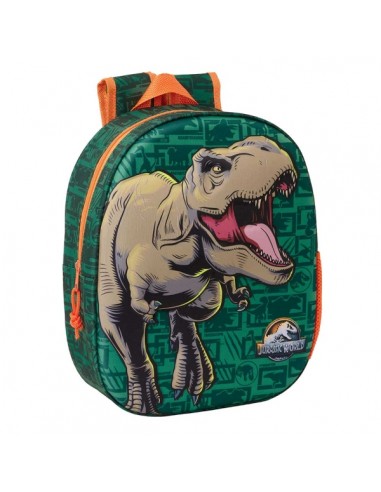 Safta Jurassic World Mochila 3D de 8.64L - Portabotellas - Tarjeta de Identificacion Personal - Hombreras Acolchadas -