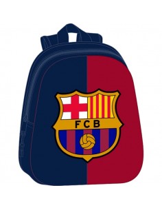 Safta F.C.Barcelona Mochila 3D de 8.64L - Portabotellas - Tarjeta de Identificacion Personal - Hombreras Acolchadas -