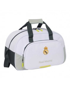 Safta Real Madrid Bolsa Deporte - Bandolera de 22L Ajustable - Tacos en la Base - Fondo Semirigido - 40x24x23cm - Color
