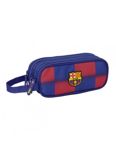 Safta F.C.Barcelona Estuche Portatodo de 1.25L - 3 Compartimentos - Asa de Mano - Cierre de Cremallera - 21x8.5x7cm - Color