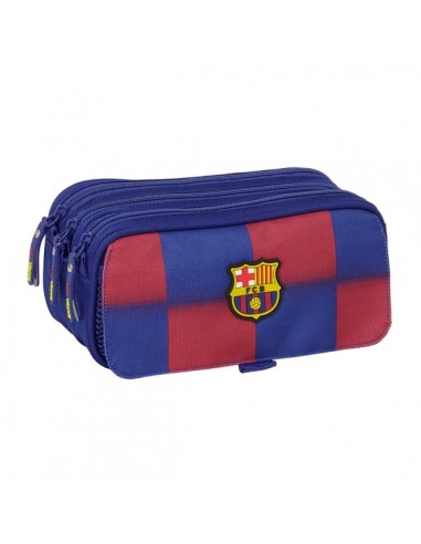 Safta F.C.Barcelona Estuche Portatodo de 1.72L - 3 Compartimentos - Cinta Trasera Adaptable a Carro - Cierre de Cremallera -