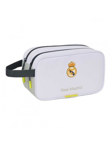 Safta Real Madrid Neceser de 5L Portatodo - 2 Compartimentos - Asa de Mano - Cierre de Cremallera - 26x15x12.5cm - Color