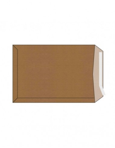Sam Pack de 100 Sobres de Papel Kraft 90grs - Medidas 370x450mm - Autoadhesivo con Tira de Silicona - Color Marron