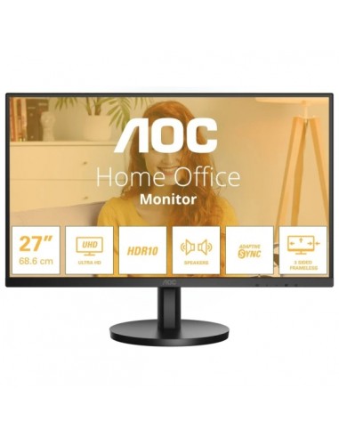 AOC U27B3A Monitor 27" LED IPS UHD 4K 60Hz HDR10 - Respuesta 4ms - HDMI-DisplayPort - Altavoces 4W - VESA 100x100mm - Color
