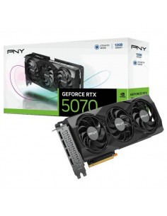 PNY GeForce RTX 5070 OC Tarjeta Grafica 12GB GDDR7 Overclocked-Triple Fan-1X HDMI-3X DisplayPorts