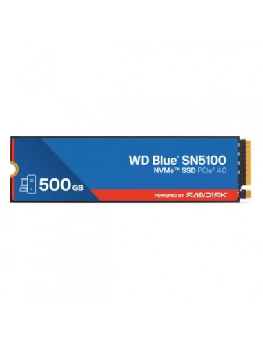 WD Blue SN5100 Disco Duro Solido SSD 500GB M2 PCI Express 4.0 NVMe Gen4 3D NAMD
