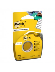 Post-It Rollo de Cinta Adhesiva para Escribir - 8.42mm x 17.7m - con Dispensador - Color Blanco