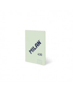 Milan 430 Libreta Encolada Formato A6 Hojas Blancas - 48 Hojas de 95 gr m2 - Microperforado - Tapa Blanda - Color Verde