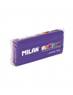 Milan Barra de Plastilina de 150gr - Base de Almidon de Maiz - Sin Gluten - Mezclables - Color Lila