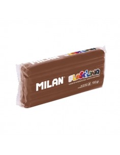 Milan Barra de Plastilina de 150gr - Base de Almidon de Maiz - Sin Gluten - Mezclables - Color Marron