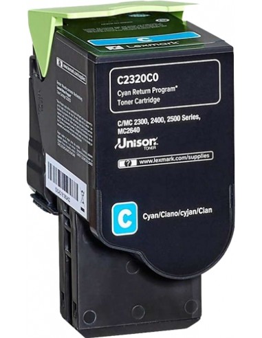 Lexmark C2325 C2425 C2535 MC2325 MC2425 MC2535 MC2640 Cyan Cartucho de Toner Original - C2320C0