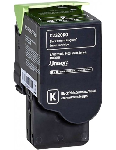 Lexmark C2325 C2425 C2535 MC2325 MC2425 MC2535 MC2640 Negro Cartucho de Toner Original - C2320K0