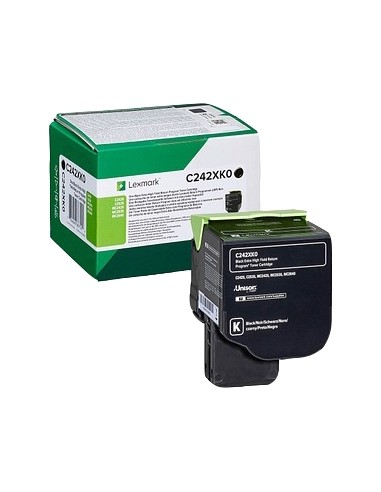 Lexmark C2425 C2535 MC2425 MC2535 MC2640 Negro Cartucho de Toner Original - C242XK0
