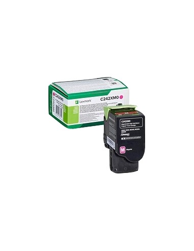 Lexmark C2425 C2535 MC2425 MC2535 MC2640 Magenta Cartucho de Toner Original - C242XM0