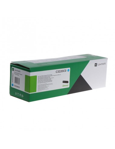 Lexmark C3324 C3326 MC3224 MC3326 MC3426 Cyan Cartucho de Toner Original - C3220C0