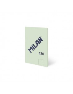 Milan 430 Libreta Encolada Formato A5 Hojas Blancas - 48 Hojas de 95 gr m2 - Microperforado - Tapa Blanda - Color Verde