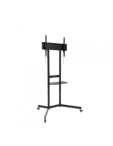 Tooq Kefren Soporte de Suelo con Ruedas para Pantallas 37" a 70" - Altura Ajustable - Bloqueo de Ruedas - Estante - Gestion