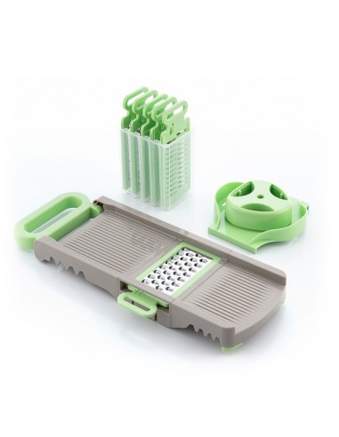 Innovagoods Choppie Mandolina 6 en 1 con Rallador - Plegable - Multifuncion - Incluye Accesorios - Facil Limpieza - Compacto