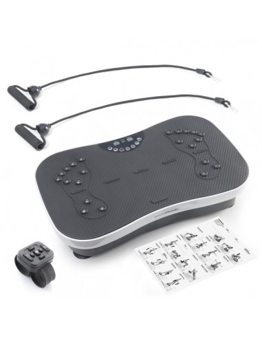 Innovagoods Vybeform Plataforma Vibratoria de Entrenamiento - Potencia 200W - Incluye Accesorios - Ergonomico - hasta 120kg -