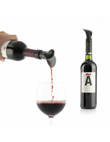 Innovagoods Wintopp Tapon Dispensador de Vino 2 en 1 con Aireador - Multifuncion - Cierre Hermetico - Antigoteo - Facil de