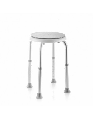 Innovagoods Roshawer Taburete de Aseo Giratorio - Altura Regulable - Asiento Giratorio - Antideslizante - Resistente - Facil