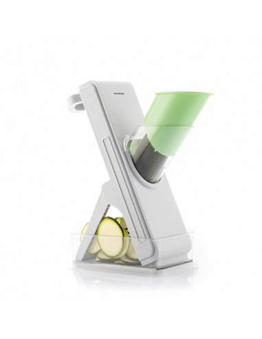 Innovagoods Slichen Mandolina Cortadora de Verduras 5 en 1 - Cuchillas Intercambiables - Plegable - Incluye Recipiente -