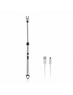 Innovagoods Flecther Encendedor Electrico - Recargable con USB - Flexible 360Â-- Bloqueo de Seguridad - Indicadores LED -