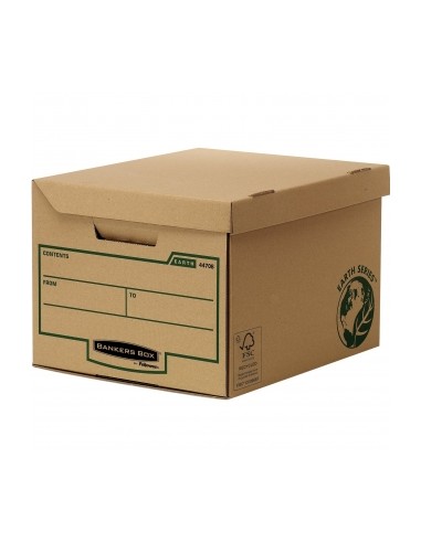 Fellowes Bankers Box Earth Series Maxi Contenedor de Archivos Automontable - Tapa Fija - Admite hasta 6 Caja de Archivo