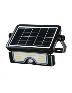Elbat EB0574 Foco Led Solar 7W - 900LM - CCT 3000K 4000K 6000K - Luz Calida-Blanca y Fria - Sensor de Movimiento
