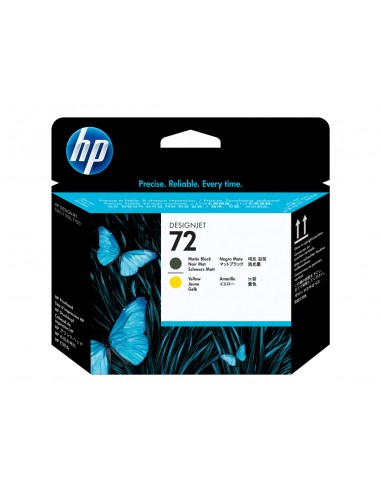 HP 72 Cabezal de Impresion Original - Negro Mate y Amarillo - C9384A