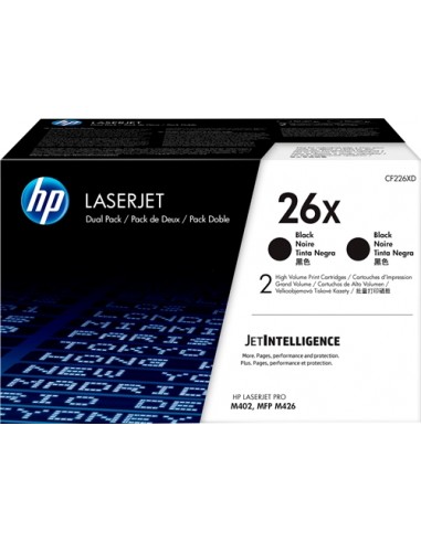 HP CF226X Negro Pack de 2 Cartuchos de Toner Originales - 26X