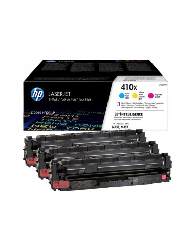 HP CF411X CF412X CF413X Pack de 3 Cartuchos de Toner Originales - 410X