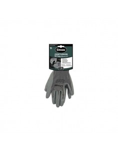 Cegasa Centurion Guantes de Trabajo Talla 9 - Fabricados en Nylon con Recubimiento de Nitrilo en Palma y Dedos - Color Gris