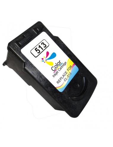 Canon CL513 CL511 Color Cartucho de Tinta Remanufacturado - Muestra Nivel de Tinta - Reemplaza 2971B001 2972B001
