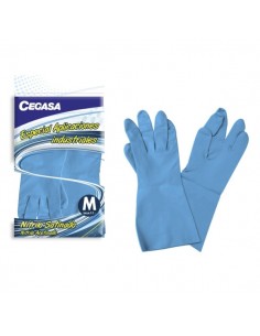 Cegasa Guantes de Nitrilo Talla M 7-7 1 2 - Especial Aplicaciones Industriales - Color Azul