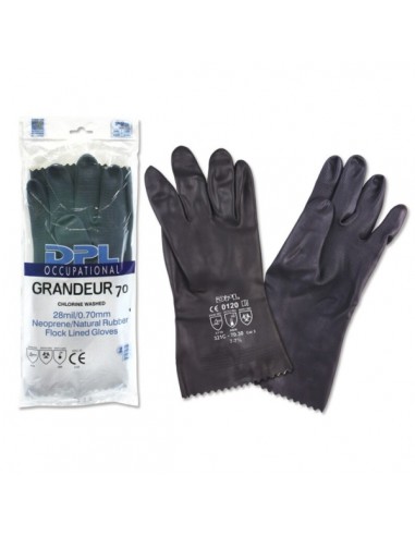 DPL Occupational Grandeur Guantes Industriales Talla 8-8 1 2 - Flocados - Espesor en Palma de 0 7mm - Industria Quimica