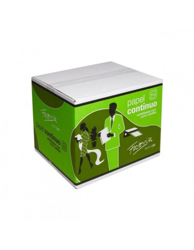 Fabrisa Papel Continuo 11" x 240mm - 1 Hoja-2 Trepados-2500 Pliegos - Color Blanco
