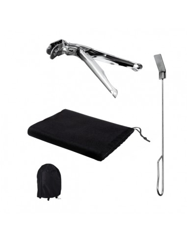 Cecotec DragonPack 6600 S Set de Accesorios para Barbacoa - Pinzas - Cubierta Protecctora - Atizador - Color Varios